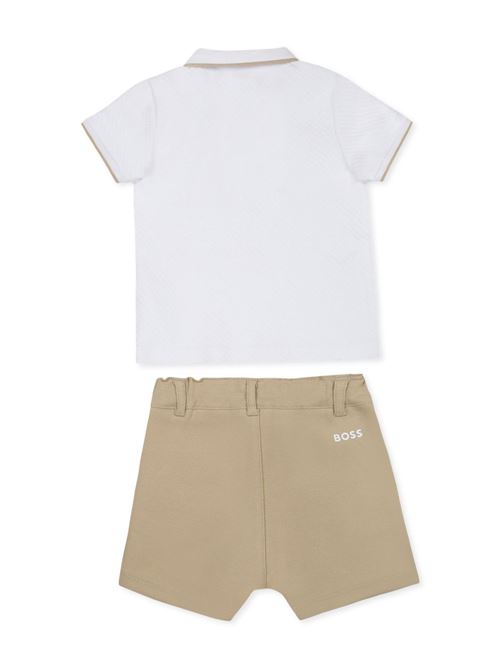 Set neonato polo e bermuda BOSS KIDS | J5221210P